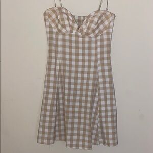 Zara Tan Spaghetti Strap Sundress